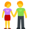 Man and Woman Holding Hands emoji on Messenger
